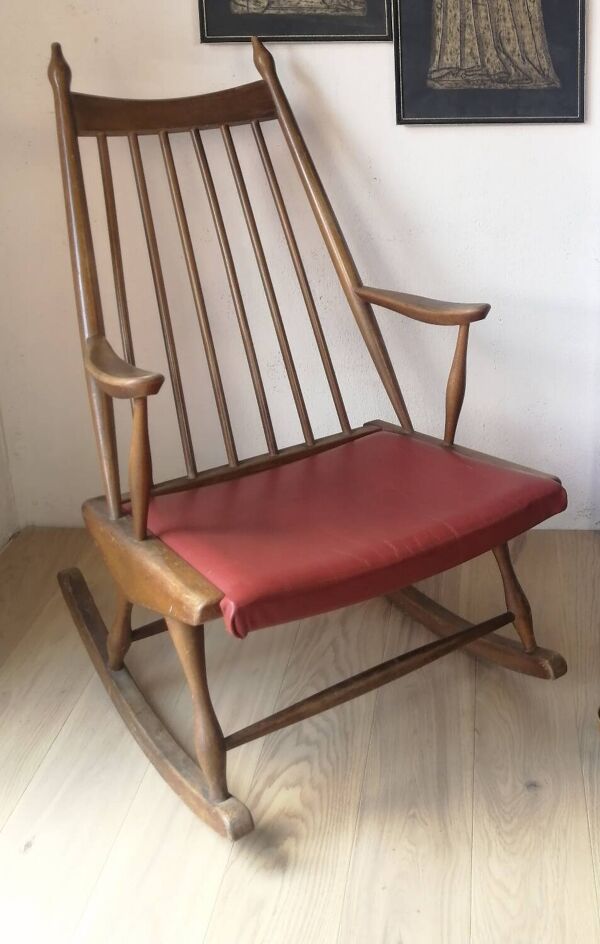 Rocking chair vintage style scandinave Guillemas