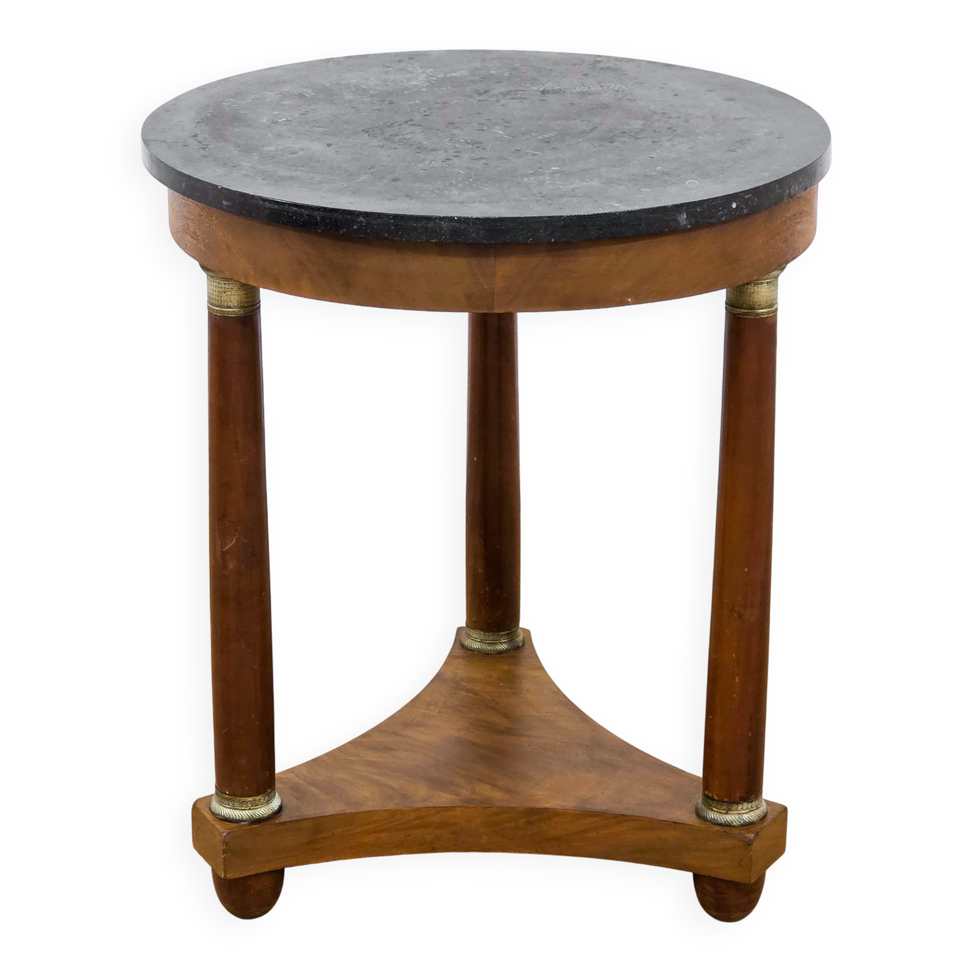 Empire side table in mahogany and marble – Late 19th century