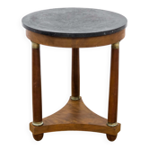Table d’appoint Empire en acajou et marbre – Fin du XIXe siècle