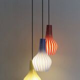 Italian Glass Pendant Lamp by Flavio Poli for Seguso Vetri Darte, 1950s