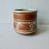 Pot, sandstone pot cover Katrin Dechaud and Roland Bottani, la Borne