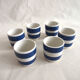 Series of 6 earthenware cockroaches