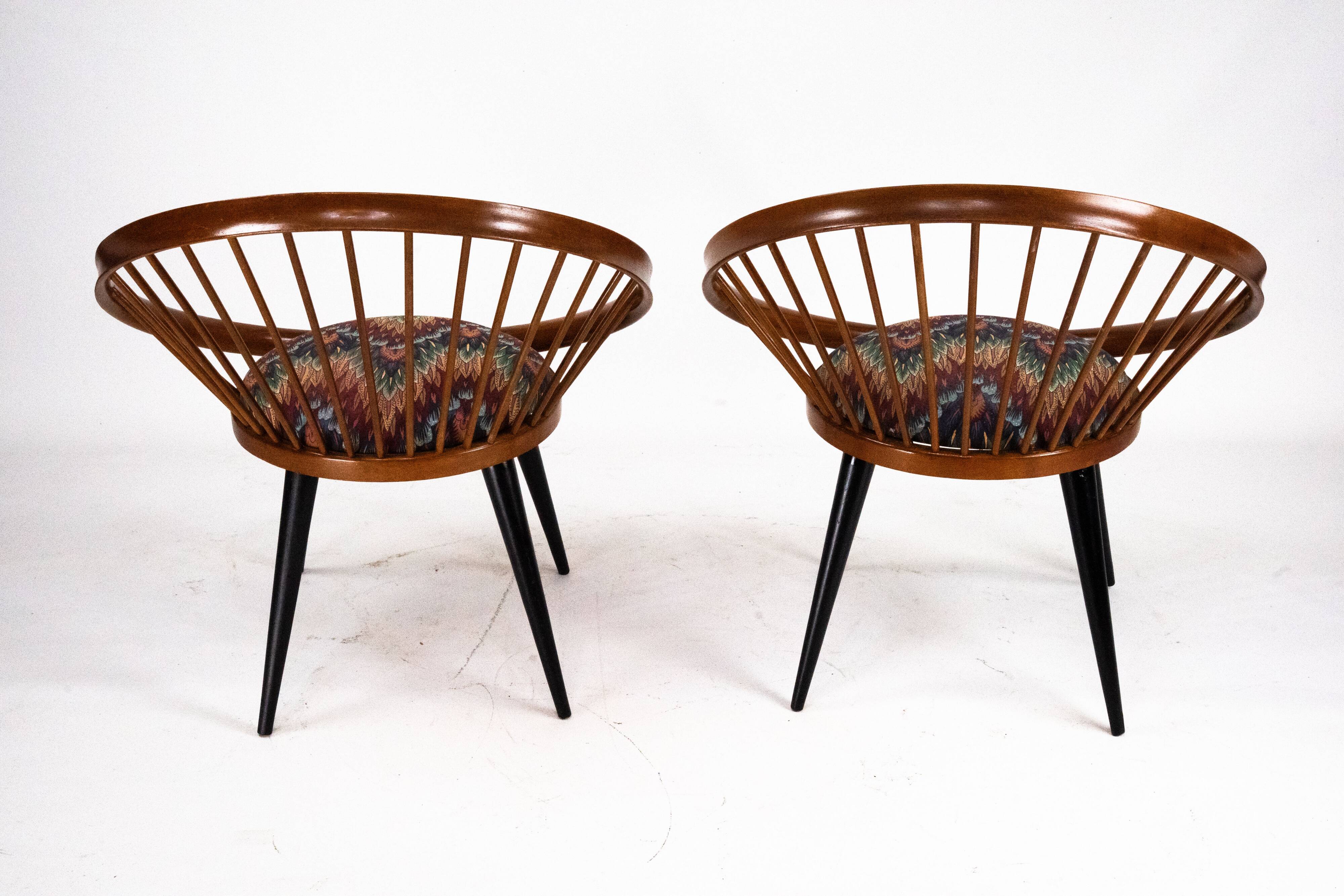 Pair of Yngve Ekström Circle Chairs for Swedese, Sweden 1950s – Original Up