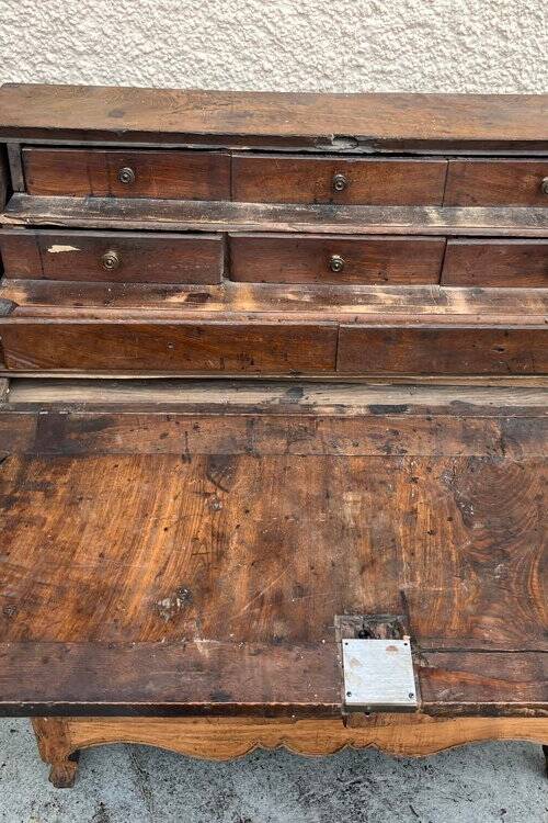19th-century walnut secretary