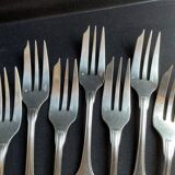12 Christofle silver metal cake forks model Vendôme/Arcantia before 1983