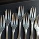 12 Christofle silver metal cake forks model Vendôme/Arcantia before 1983