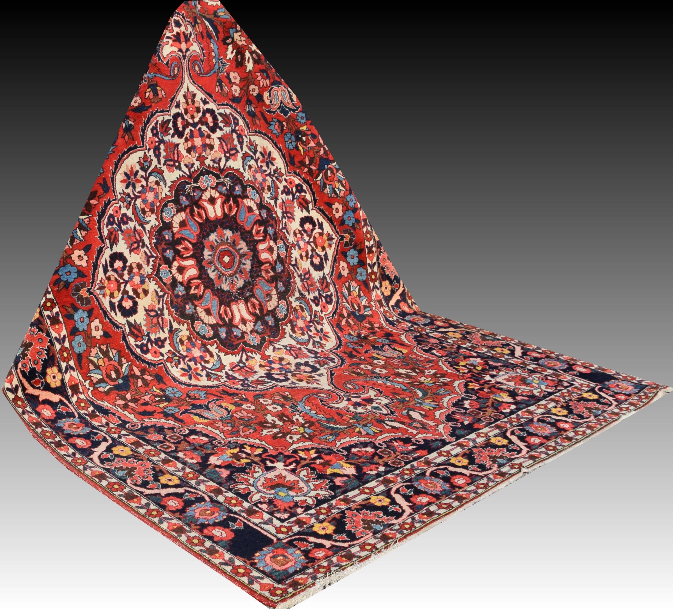 Persian Iran Saman Oriental Rug: 3.20 X 2.07 Meters - Made in