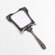 Art Deco hand mirror in bronze 8x17cm