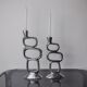 Pair of circle candlesticks by Matthew Hilton, England, 1980