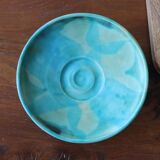 Empty pocket in blue enamelled stoneware