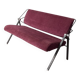Vintage 70s burgundy fabric sofa Formanova design