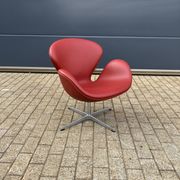 Fritz Hansen Swan chair in Indian Red leder, NIEUW!!!