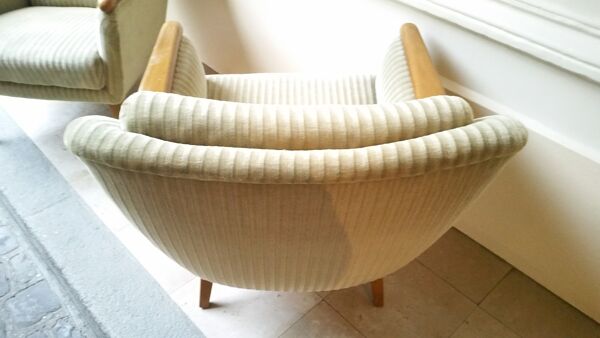 1/6 fauteuils club année 50 60 Dos egg