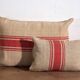 Old linen cushions with red stripes. Set of 2 pieces #2