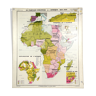 Carte géographique de Y. Trotignon - L'Asie au 19eme siècle & Le partage colonial de l'Afrique 1815-1939