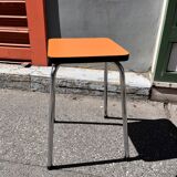 Orange Formica stool