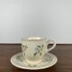 Set of 6 vintage cups + saucers, flower pattern, Germany