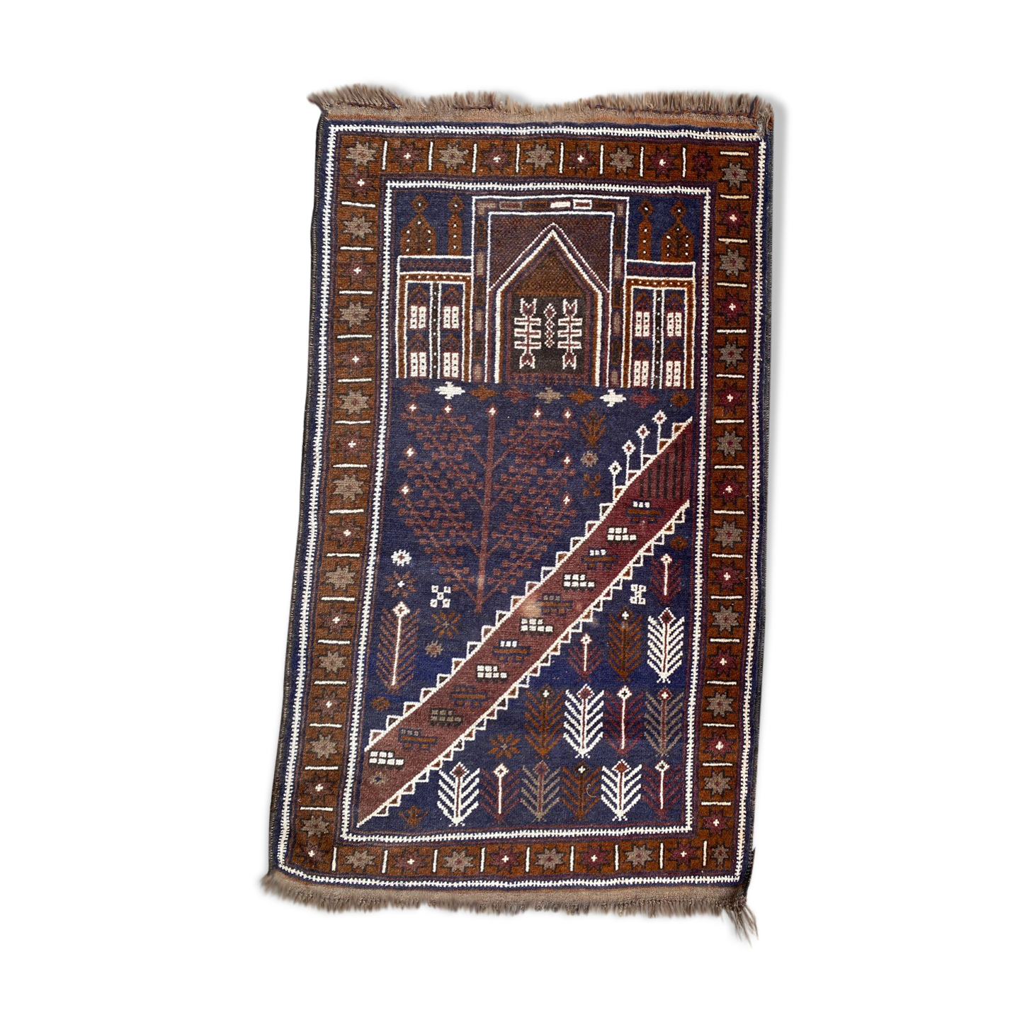 Vintage carpet turkmen belutch afghan 88x146 cm