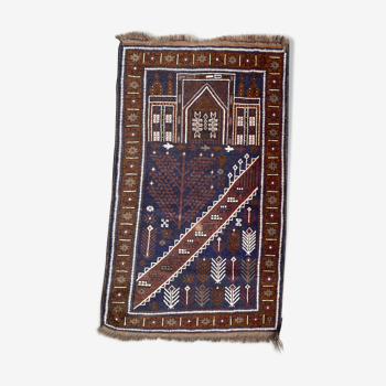 Vintage carpet turkmen belutch afghan 88x146 cm