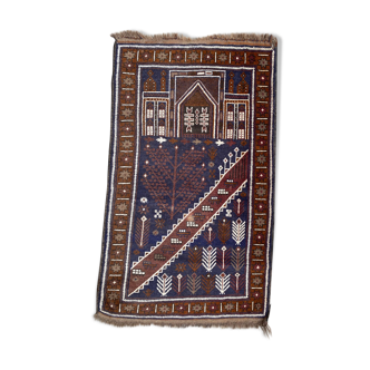 Tapis vintage turkmen belutch afghan 88x146 cm