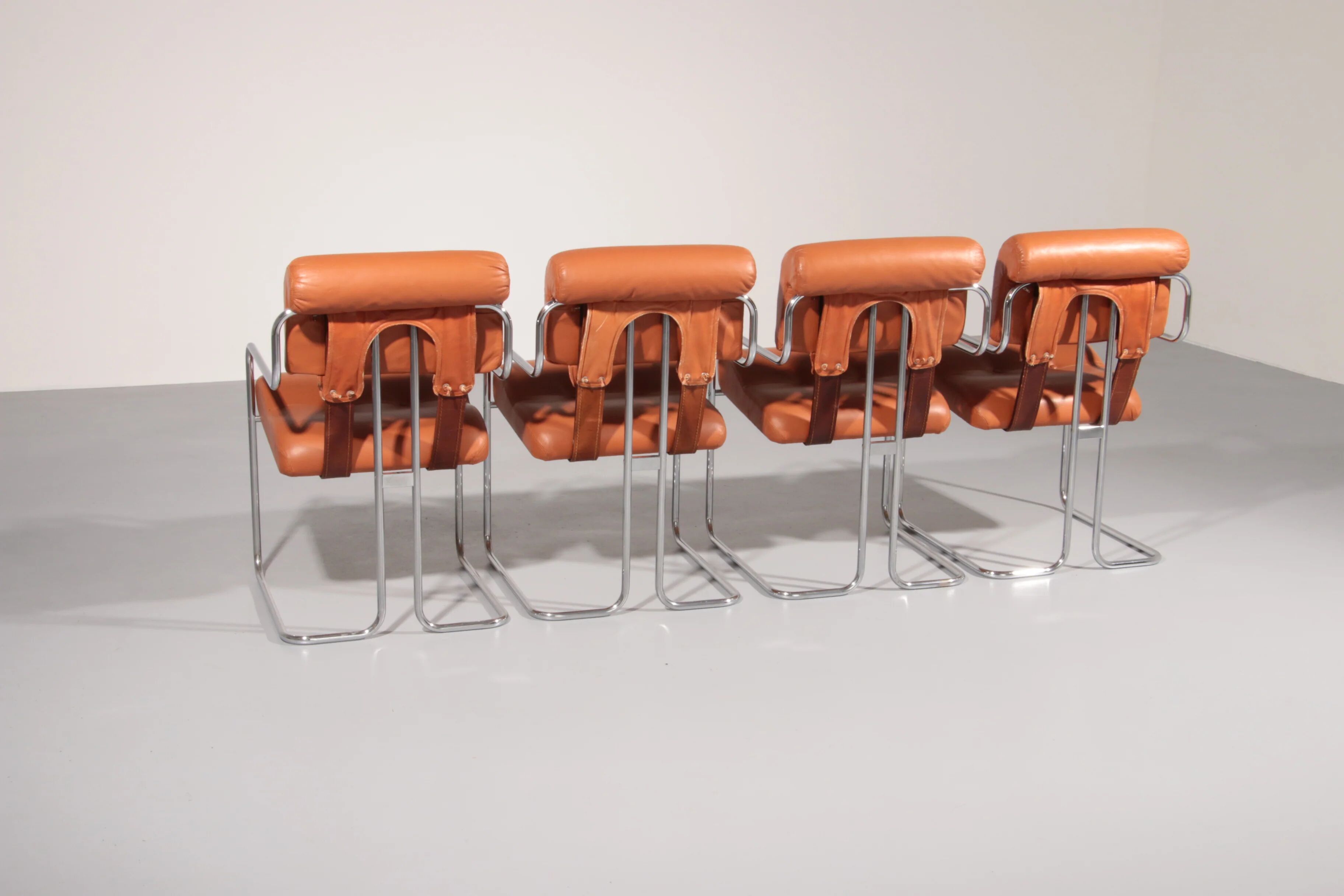 Italian Tucroma chairs by Guido Faleschini for i4 Mariani, 1970