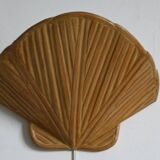 Lampe murale moderne du milieu du siècle Clam Shell Pencil Reed
