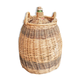 Demijohn covered with wicker