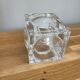 Cube pencil holder in crystal signed Baccarat — Eye Collection, France