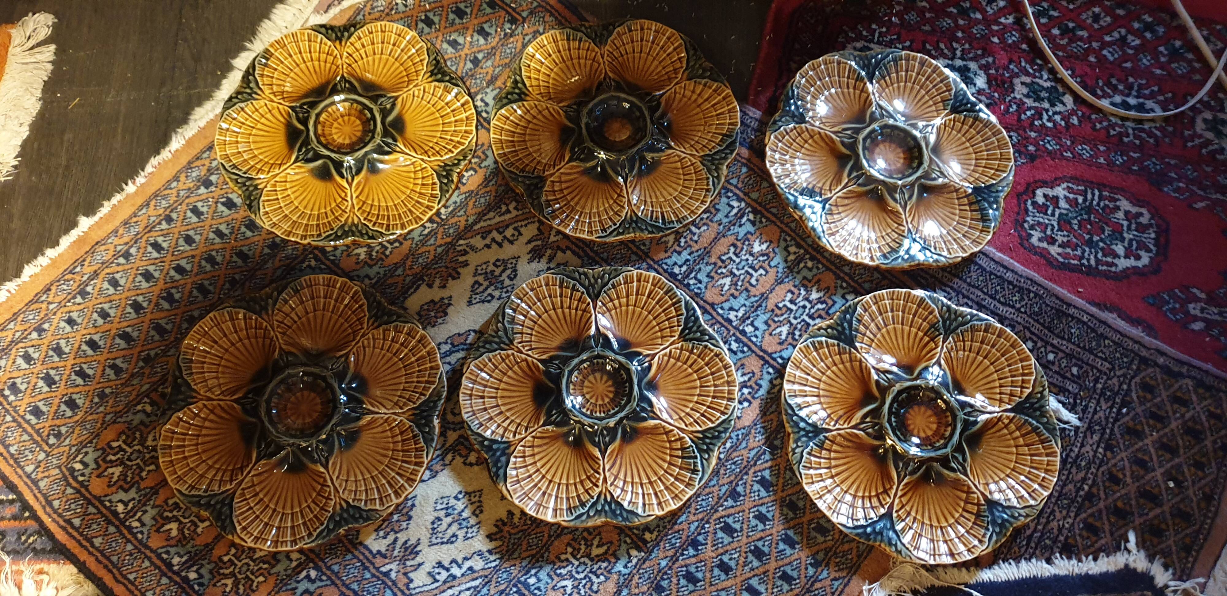 6 plates St-Jacques barbotine Sarrgeumines