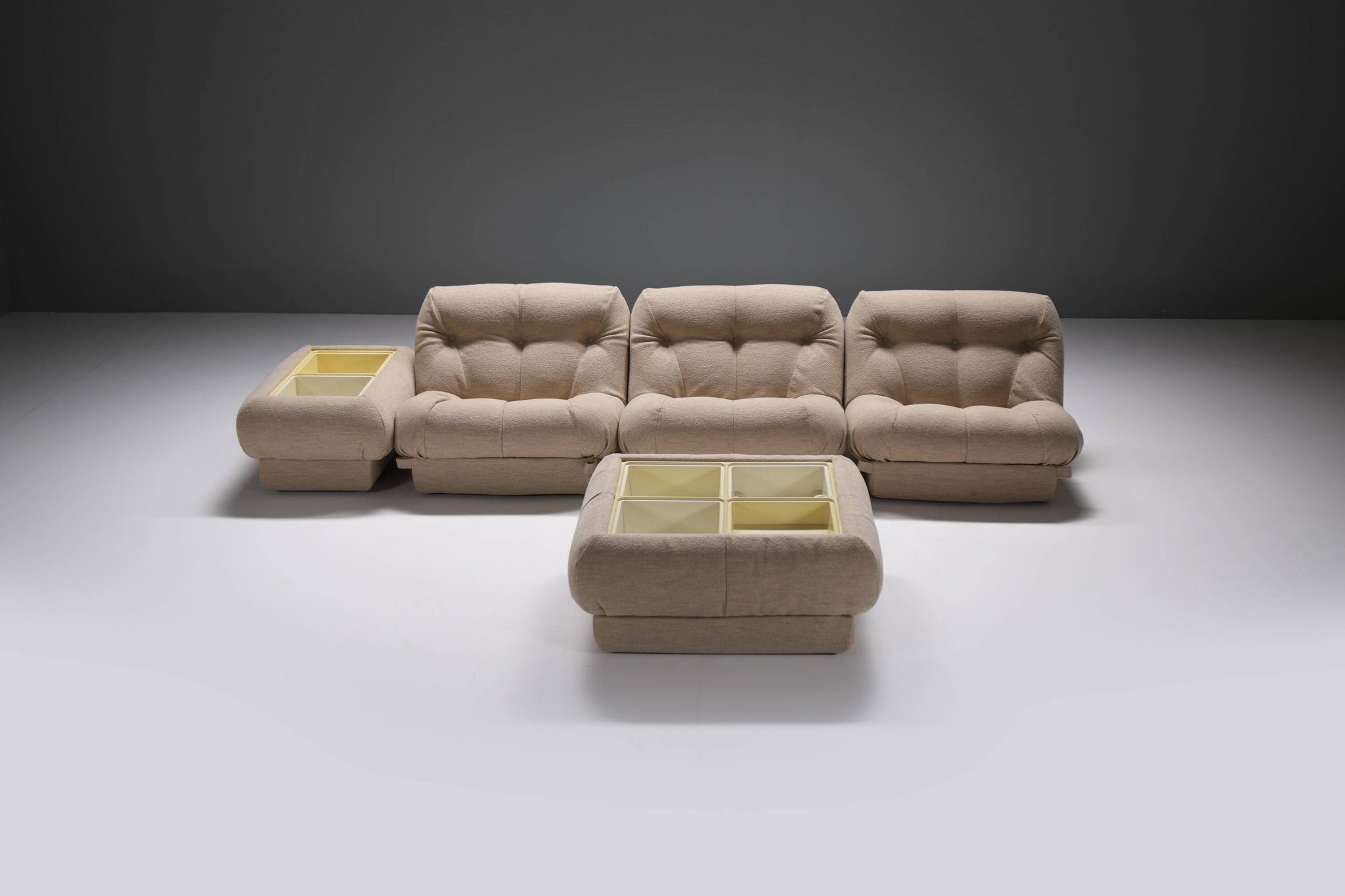 Great Vintage Nuvolone set in bouclé by Rino Maturi for MiMo Padova Italy