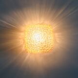 Mid-Century Amber Bubble Glass Wall Lamp by H. Tynell for Limburg, 1970s