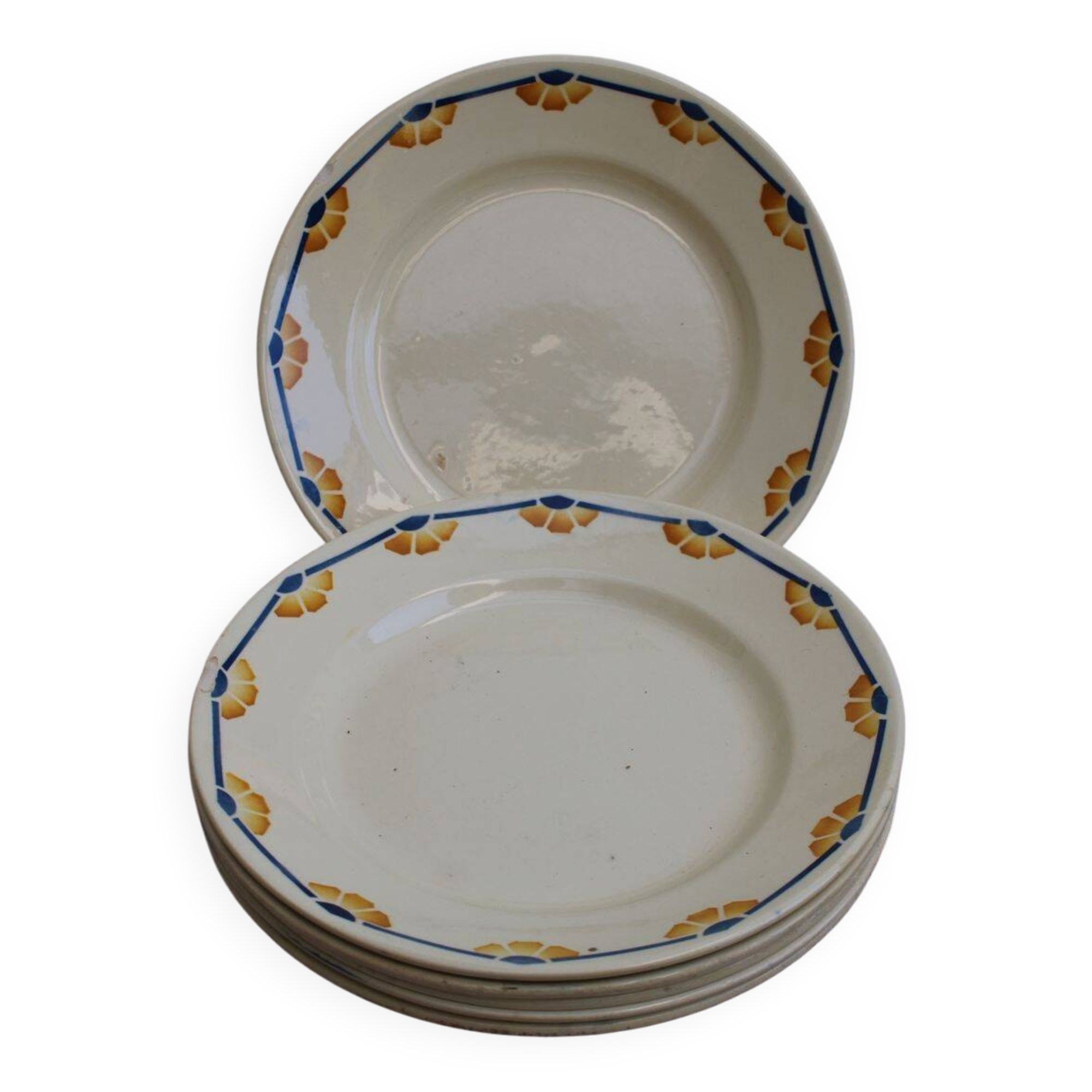 Set of 6 ceramic dinner plates