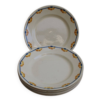 Lot de 6 assiettes plates en céramique