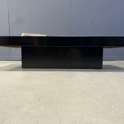 Vintage lacquer and aluminum coffee table, 1970s