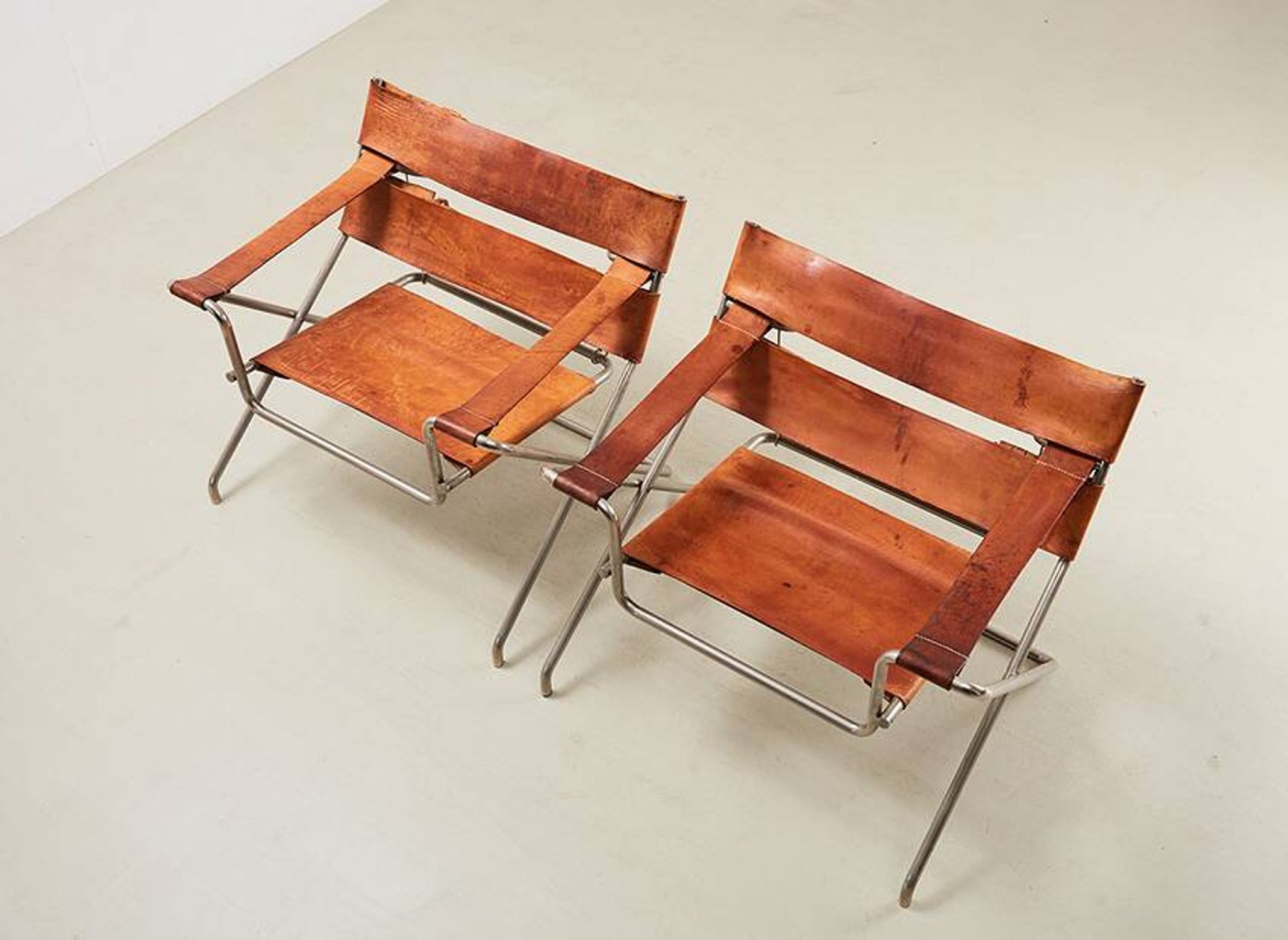 Marcel Breuer Pair of D4 Folding Chairs for Tecta Germany 1926/1970s