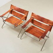Marcel Breuer Pair of D4 Folding Chairs for Tecta Germany 1926/1970s