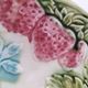 Barbotine plate with strawberries in relief, late 19th and early 20th century