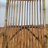 chaise longue italienne vintage en rotin