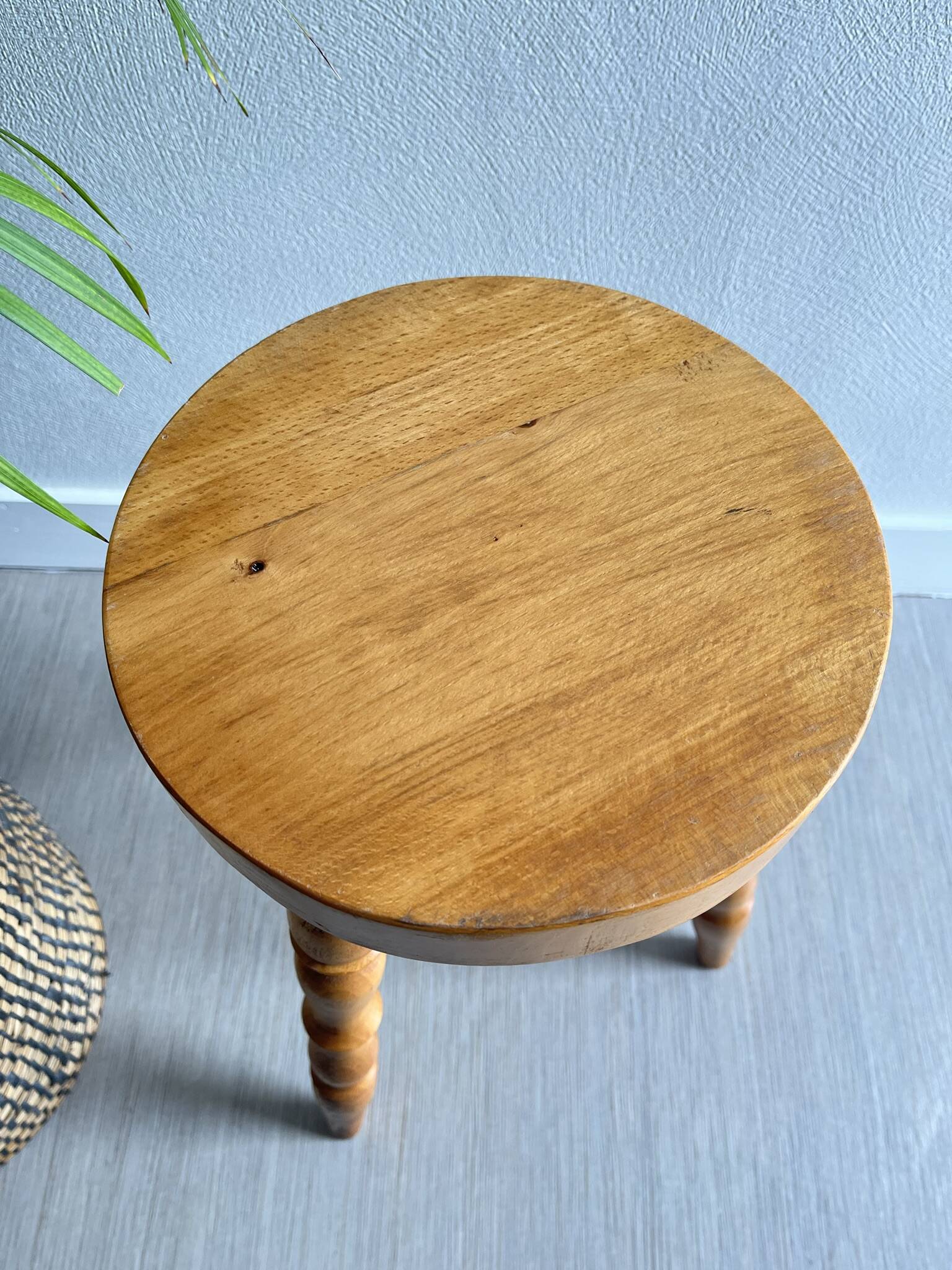 Wooden tripod stool