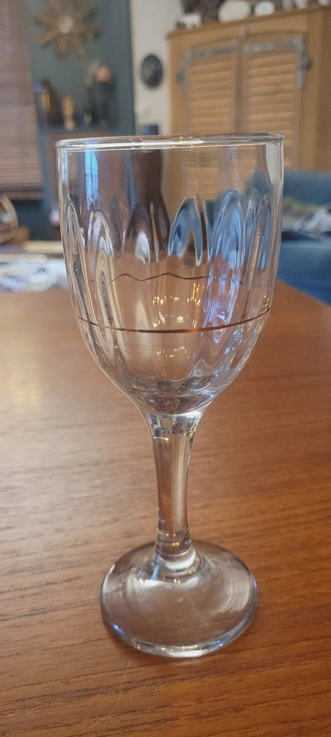 Set of 12 antique stemmed glasses