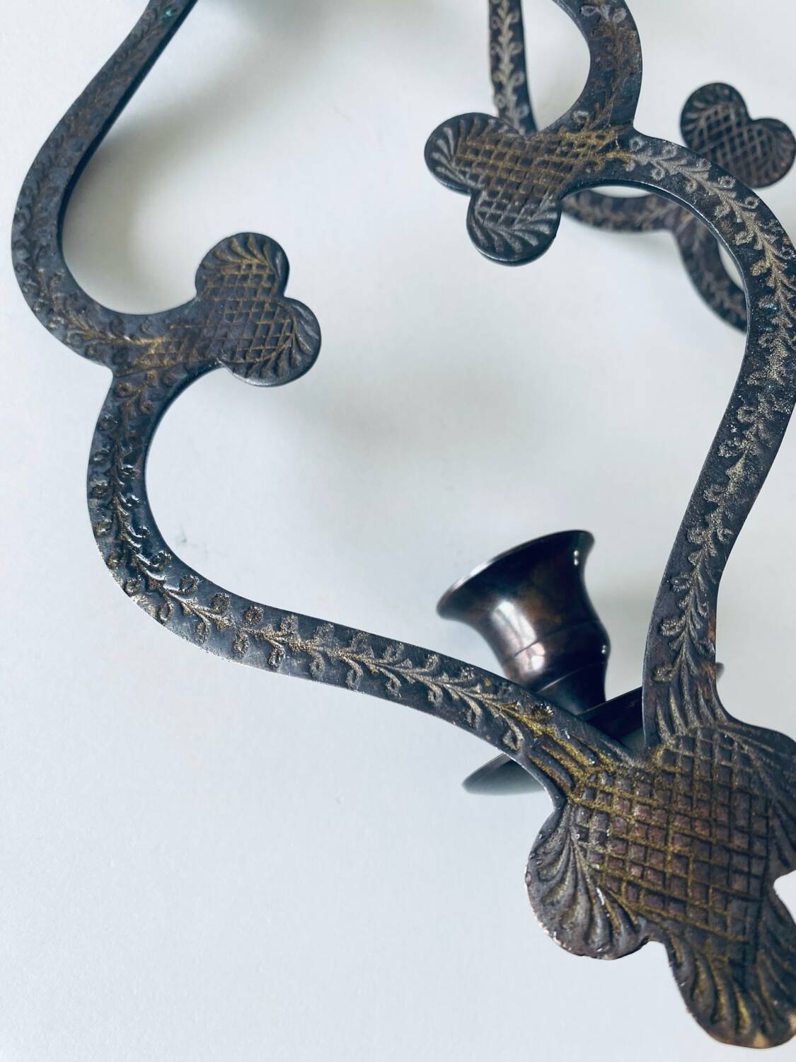 Pair of wall candle holders