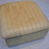 Roche Bobois leather pouf, 1970s