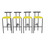 4x Postmodern Barstool in Memphis Style, 1980s