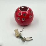 Vintage Red Ceramic Lamp Handcrafted in Italy, 1970s