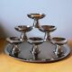 Lot de coupes et plateaux en inox