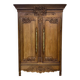 Armoire de mariage Normande sculptée en chêne clair du 19ème siècle