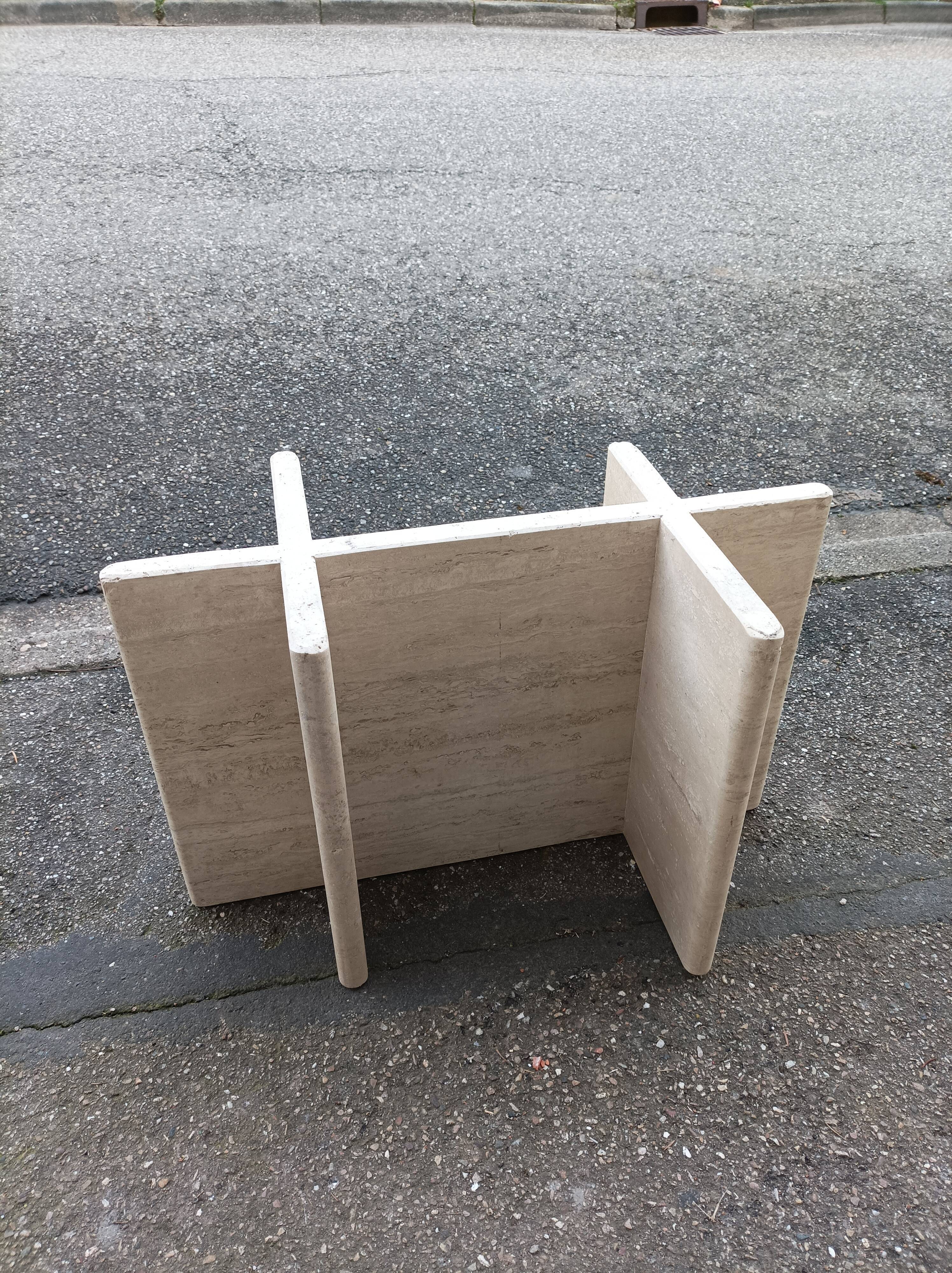 Table basse vintage travertin