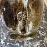 Glazed stoneware pitcher