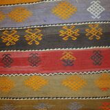 Kilim vintage fait main Sumak persan 70cm x 132cm (années 1940)