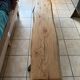 Cedar wood and black steel bench